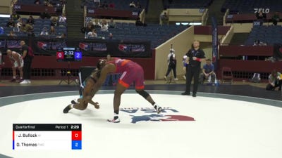 125 lbs Quarterfinal - Jacob Bullock, Indiana RTC vs Demertius Thomas, Pittsburgh Wrestling Club
