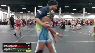 96 lbs Round 4 (8 Team) - Hunter Kapitula, Mat Assassins White vs Trenton Clark, Headhunters