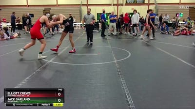 140 lbs Round 5 (6 Team) - Elliott Crews, Machine Shed WC vs Jack Garland, Warhawks