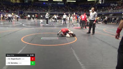 75 lbs Rd 1 - Consi Of 32 #2 - Adam Hagenbuch, York Suburban vs Blake Sereday, Lakeview
