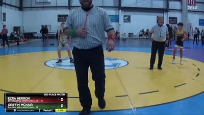 85 lbs 3rd Place Match - Ezra Herron, BeastWorks Wrestling Club vs Griffin McNair, Raleigh Area Wrestling