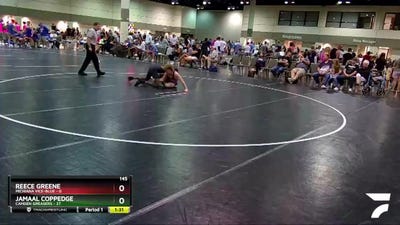 145 lbs Round 5 (6 Team) - Jamaal Coppedge, Camden Greasers vs Reece Greene, Michiana Vice-Blue