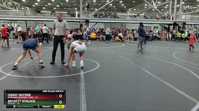 130 lbs Placement (4 Team) - Beckett Schlack, M2TCNJ vs Johny Snyder, Warhawk National Team
