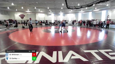 285 lbs Round Of 16 - Brandon Whitman, North Carolina vs Daniel Conley, Columbia