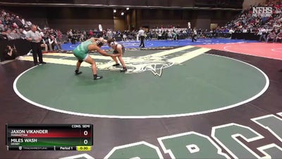 6A-215 lbs Cons. Semi - Jaxon Vikander, Manhattan vs Miles Wash, Derby