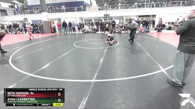 89 lbs Quarterfinal - Seth Hopkins 🐐, Va Team Predator vs Evan Leadbetter, Hanover Hawkeye Wrestling