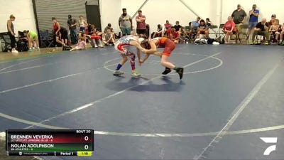 80 lbs Round 5 (8 Team) - Brennen Veverka, U2 Upstate Uprising Blue vs Nolan Adolphson, 84 Athletes