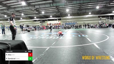 77 lbs Quarterfinal - Rylen Wax, Burnett Trained Wrestling vs Rylan Sandoval, Cowboy Wrestling Club