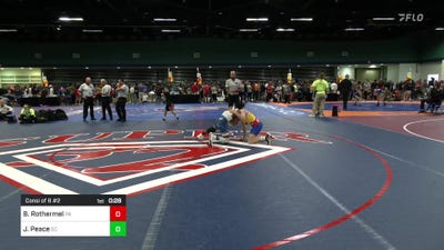 113 lbs Consi Of 8 #2 - Brock Rothermel, PA vs Jermaine JJ Peace, SC