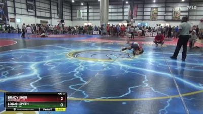 75 lbs Champ. Round 2 - Brady Sher, Lake Gibson vs Logan Smith, Rampage