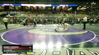 106 1A 5th Place Match - RJ Phelan, Zephyrhills Christian vs Everett Stephens, First Baptist (Naples)