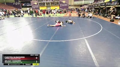 126 lbs Champ. Round 1 - Bruno Cassioppi, Hononegah Wrestling Club vs Carsten Burkemper, Zumwalt Wrestling Club