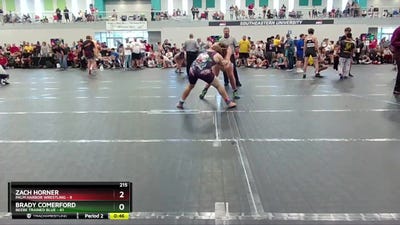 215 lbs Round 2 (6 Team) - Brady Comerford, Beebe Trained Blue vs Zach Horner, Palm Harbor Wrestling