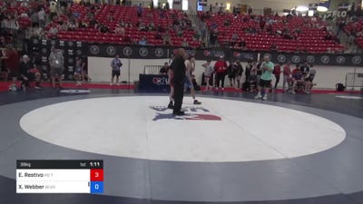 38 kg Semis - Evan Restivo, M2 Training Center vs Xander Webber, Beast Mode Wrestling