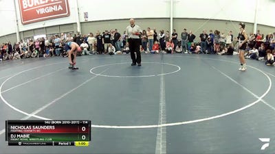 114 lbs Champ. Round 1 - DJ Mabie, Front Royal Wrestling Club vs Nicholas Saunders, Fighting Hornets WC