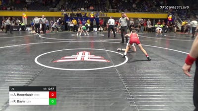 75 lbs Rd 3 - Consi Of 16 #2 - Adam Hagenbuch, York Suburban vs Roman Davis, Glendale