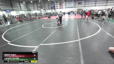 80 lbs Champ. Round 1 - Grant Early, Ocean Lakes Wrestling Club vs Camden Palmer, Hanover Hawkeye Youth Wrestlin