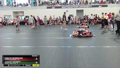 92 lbs Round 4 (6 Team) - Carlos Rodriguez, Florida Scorpions vs Jaxson Hackett, Finger Lakes Elite