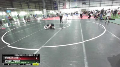 80 lbs Semifinal - Bennett Myles, NC Wrestling Factory vs Camden Palmer, Hanover Hawkeye Youth Wrestlin