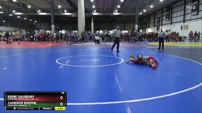 55 lbs Round 1 (4 Team) - Kaine Salisbury, RAMPAGE WRESTLING CLUB vs Cameron Boothe, HANOVER HAWKEYE