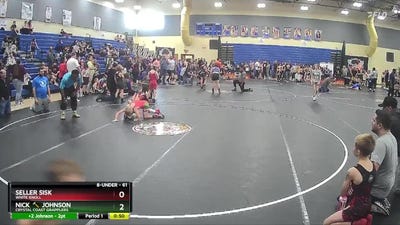 61 lbs Quarterfinal - Seller Sisk, White Knoll vs NicK 🔨 Johnson, Crystal Coast Grapplers