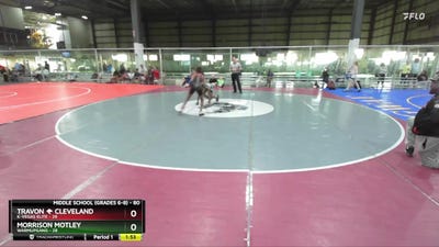 80 lbs Semifinal - Travon 🌪 Cleveland, K-VEGAS ELITE vs Morrison Motley, WARMUPGANG