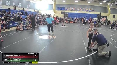 52 lbs Cons. Semi - Chapman Henke, Palmetto State Wrestling Acade vs Nick 🔨 Johnson, Crystal Coast Grapplers