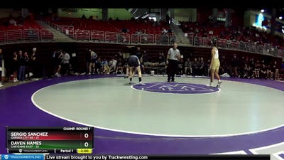 157 lbs Champ Round 1 (16 Team) - Daven Hames, Cheyenne East vs Sergio Sanchez, Garden City HS