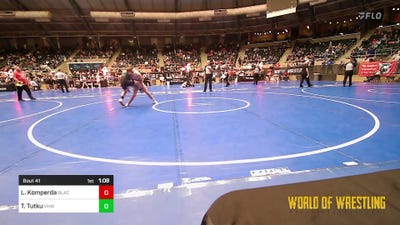 130 lbs Quarterfinal - Landon Komperda, Black Fox Academy vs Tanner Tutku, VHW