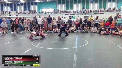72 lbs Round 4 (6 Team) - Jackson Ferrone, Buxton vs Raylynn Robinson, Charlotte Vikings