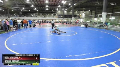 95 lbs Cons. Semi - Brodie Benner, Shenandoah Valley Wrestling Cl vs Seth Hopkins 🐐, Virginia Team Predator