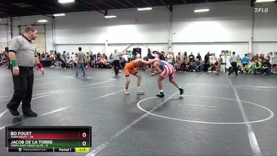 130 lbs Round 1 (4 Team) - Bo Foust, Team Shutt vs Jacob De La Torre, Terps East Coast Elite