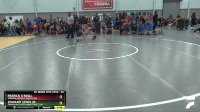 62 lbs Champ. Round 2 - Patrick O`Neill, Virginia Patriots Wrestling vs Edward Lewis Jr, Powhatan Youth Wrestling Club