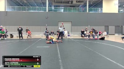 92 lbs Round 2 (10 Team) - Seth Hopkins, Virginia Team Predator vs Mason Brown, Terps East Coast Elite