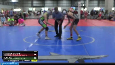 106 lbs Placement (4 Team) - Cael Killo, HEADHUNTERS WRESTLING CLUB vs Jackson D`Etore, DARKHORSE WRESTLING CLUB - GOLD