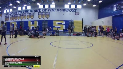 175 lbs 1st Place Match - Gunner Holland, Attack vs Vincent Donatelle, North Port High School