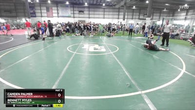80 lbs Champ. Round 2 - Camden Palmer, Hanover Hawkeye Youth Wrestlin vs Bennett Myles, NC Wrestling Factory