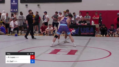 70 kg Semifinal - Rudy Lopez, Northern Colorado Wrestling Club vs Doug Zapf, Pennsylvania RTC