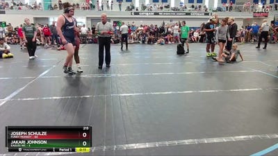 215 lbs Round 2 (6 Team) - Joseph Schulze, Funky Monkey vs Jakari Johnson, Eagles WC