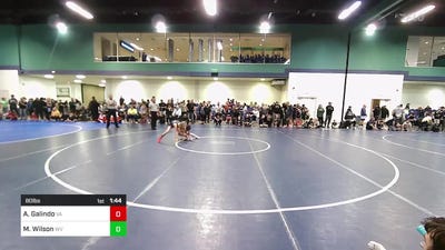 80 lbs Round Of 32 - Alexis Galindo, VA vs Maverik Wilson, WV