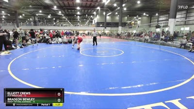 132 lbs Round 2 (4 Team) - Elliott Crews, FCA WRESTLING vs Bradeon Bewley, HEAVY HITTING HAMMERS