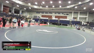 145 lbs Round 1 (3 Team) - James Capasso, Ballston Spa Sr HS vs Christopher Trahey, East Islip HS