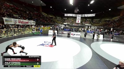 53 lbs Quarterfinal - Philip Espinosa, Rough House Wrestling vs Kaine Mercurio, Peterson Grapplers Wrestling Club