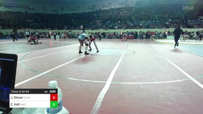 160 lbs Consi Of 32 #2 - Jensen Slover, Fort Gibson Youth Wrestling vs Cameron Hall, Westmoore